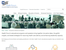 Tablet Screenshot of healthforum-edu.com
